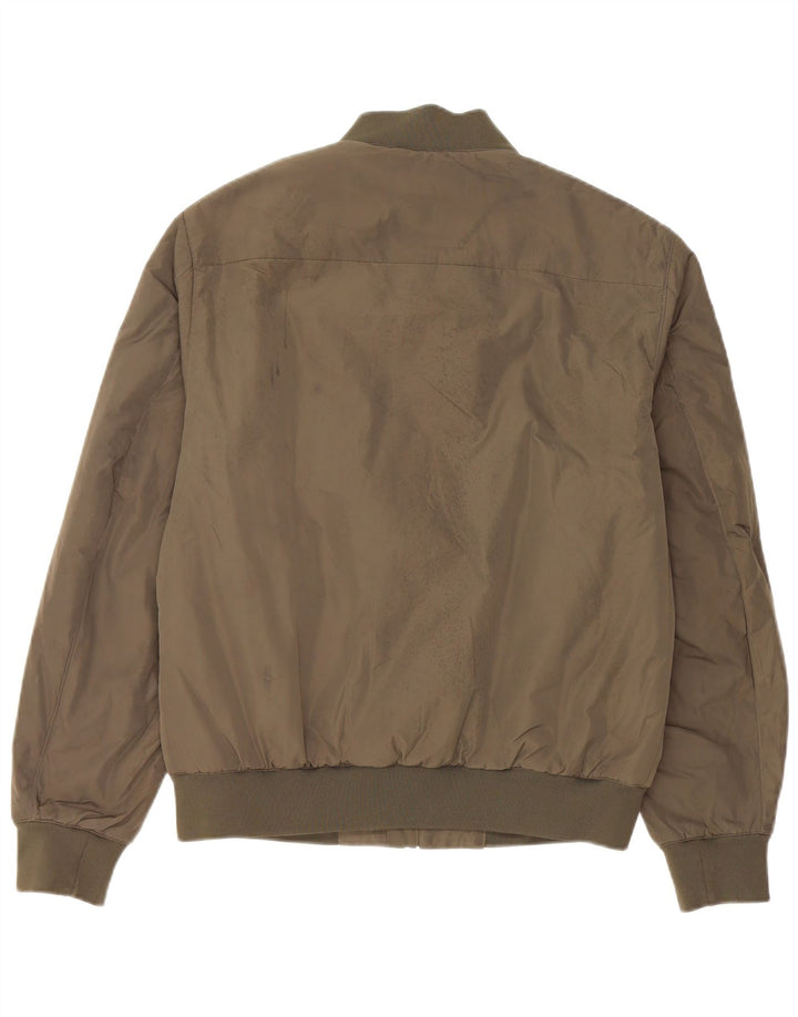 Cos Mens Bomber Jacket EU 46 Small Khaki Polyester