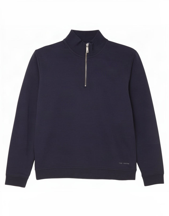 Ανδρικό φούτερ με φερμουάρ Ted Baker, Jumper Μέγεθος 3, Βαμβακερό μπλε ναυτικό