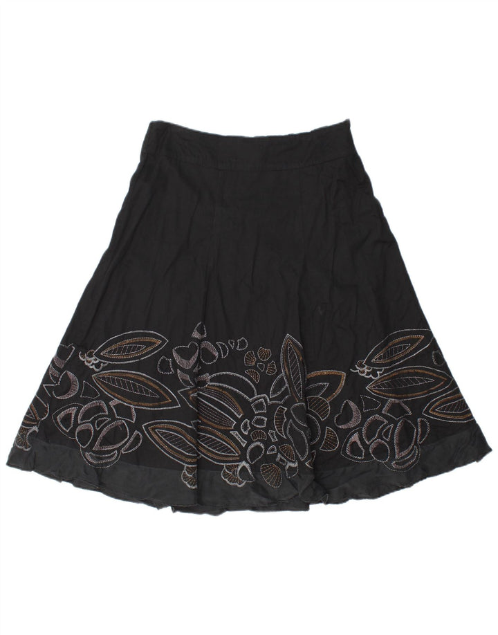 Γυναικεία φούστα MONSOON Abstract Pattern A-Line UK 10 Small W30 Μαύρο βαμβακερό