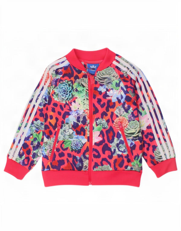 Adidas Graphic αθλητική φόρμα Adidas Top Jacket 18-24 μηνών Pink Floral