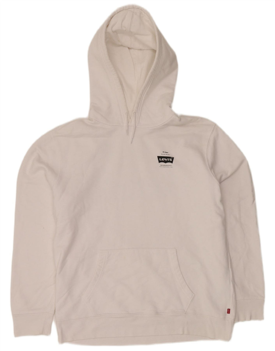 LEVI'S Ανδρικό γραφικό κουκούλα, μεγάλο λευκό βαμβακερό