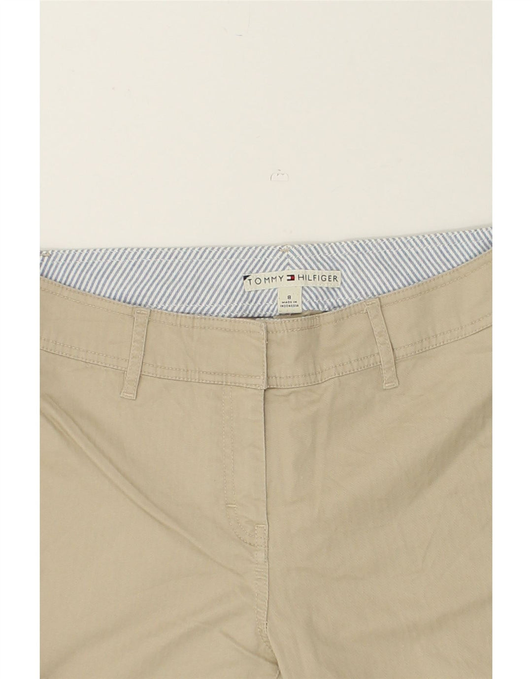 TOMMY HILFIGER Womens Straight Casual Trousers US 8 Medium W32 L30 Beige | Vintage Tommy Hilfiger | Thrift | Second-Hand Tommy Hilfiger | Used Clothing | Messina Hembry 