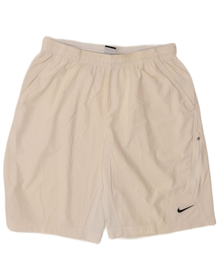 Ανδρικό αθλητικό σορτς Nike Dri Fit μεγάλο σε λευκό πολυεστέρα