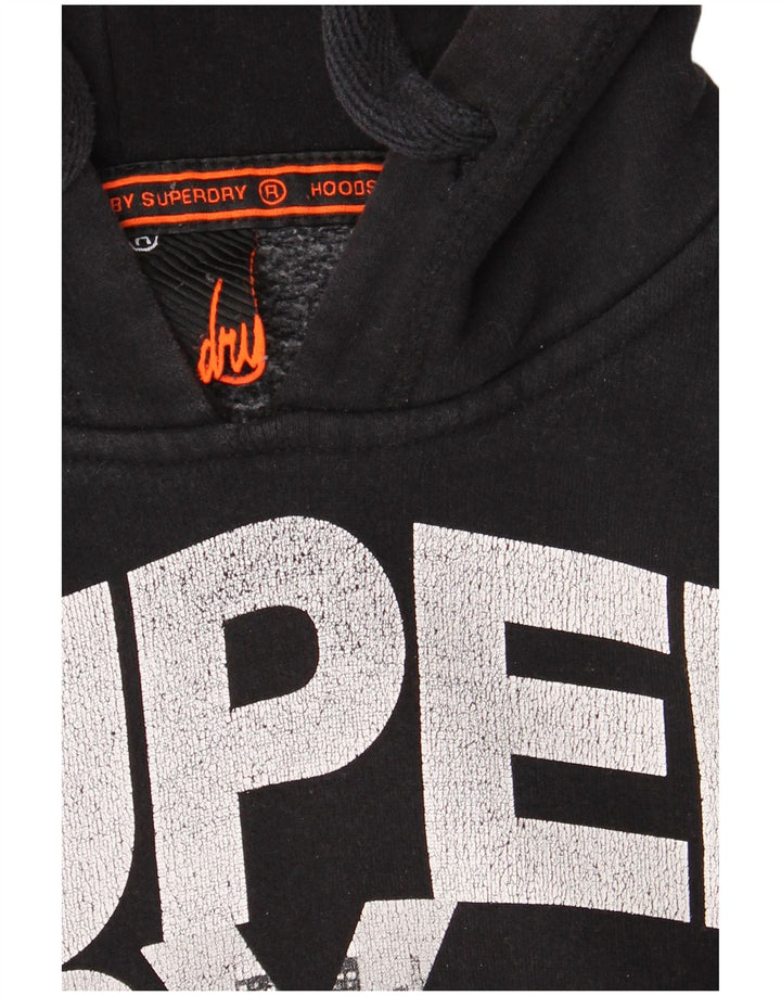 Ανδρικό γραφικό κουκούλα Superdry, μεσαίο μαύρο βαμβακερό