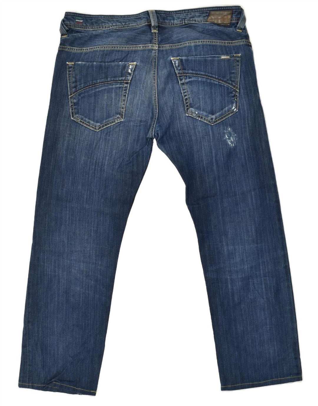 DIESEL Mens Slammer Distressed Straight Jeans W33 L27  Blue Cotton | Vintage Diesel | Thrift | Second-Hand Diesel | Used Clothing | Messina Hembry 