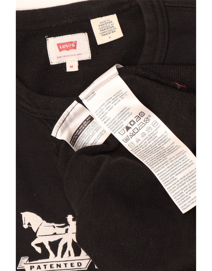 Ανδρικό γραφικό φούτερ Levi's, μεσαίο μαύρο βαμβακερό