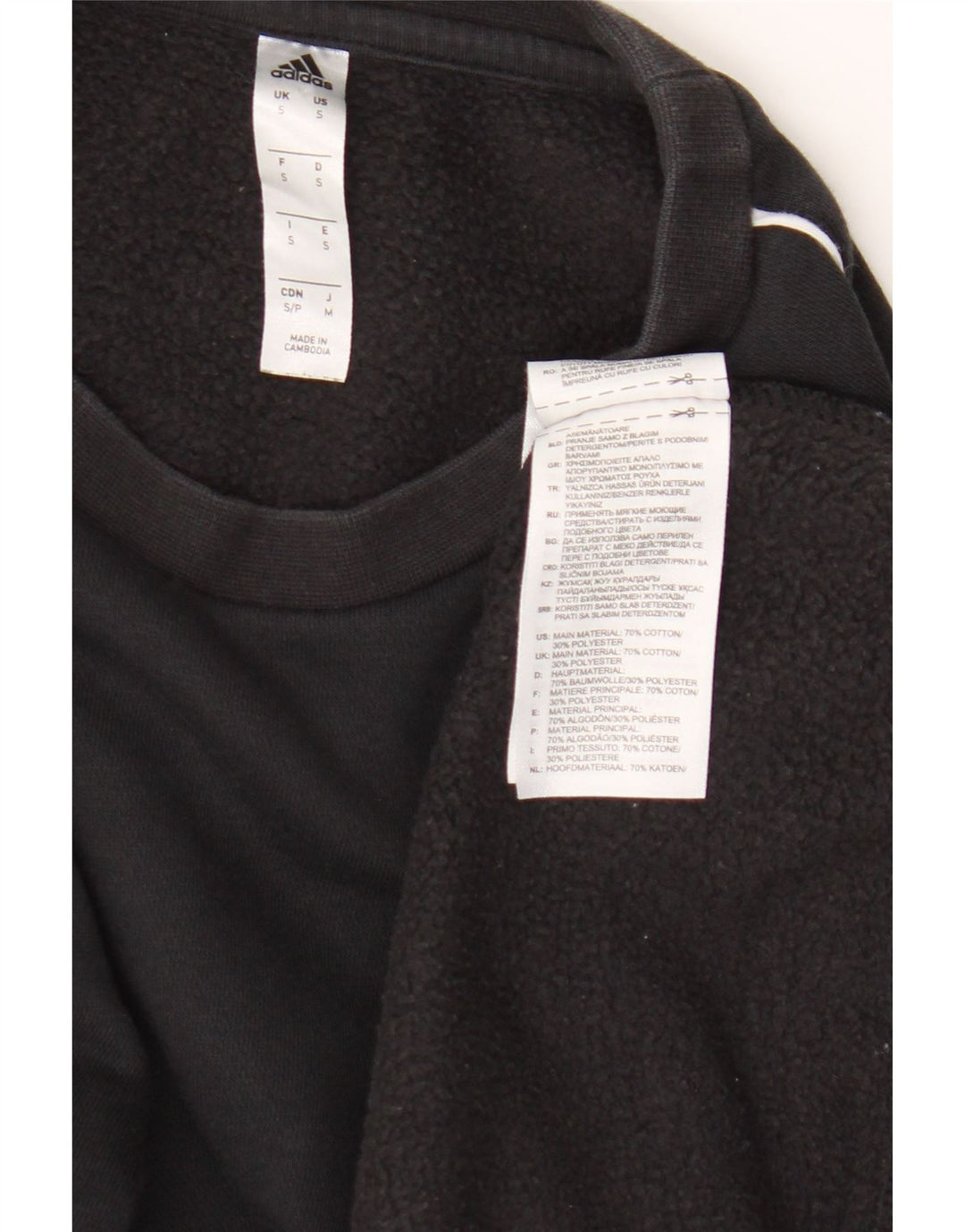 Ανδρικό φούτερ Adidas Jumper Μικρό μαύρο βαμβακερό