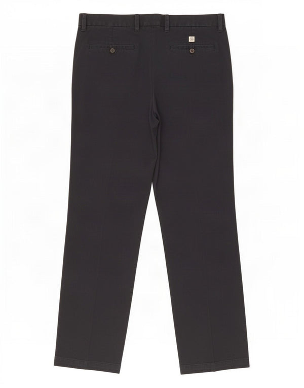 Marks & Spencer Mens Blue Harbour Straight Chino Παντελόνι W38 L33 Μαύρο