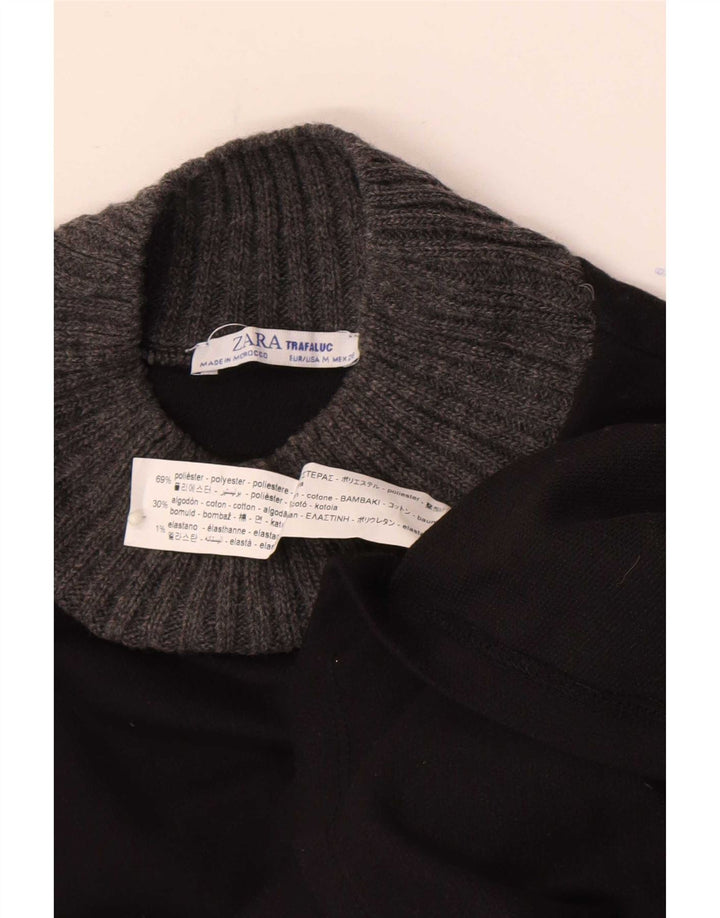 Zara Γυναικείο φόρεμα Trafaluc Shift UK 12 Medium Black Colourblock Polyester