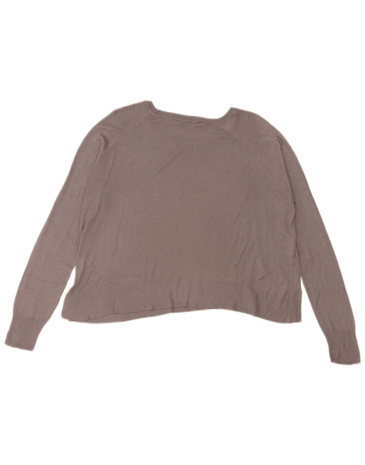 Zara Γυναικεία Μπλούζα Oversized Top UK 10 Small Grey Viscose