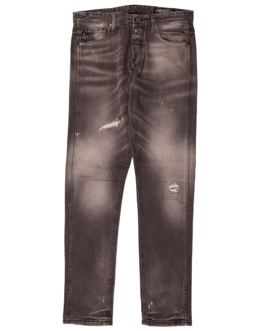 Jack & Jones Ανδρικό στενό τζιν με ταλαιπωρία W32 L33 Γκρι