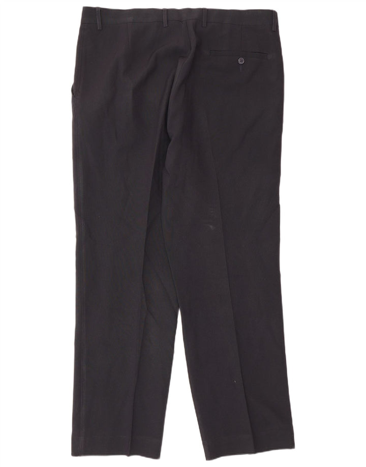 Ανδρικό ίσιο παντελόνι Marks & Spencer W36 L31 Navy Blue Polyester