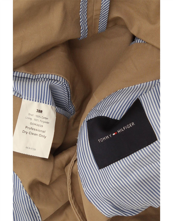 Tommy Hilfiger Ανδρικό σακάκι 2 κουμπιών blazer UK 38 μεσαίο βαμβακερό μπεζ