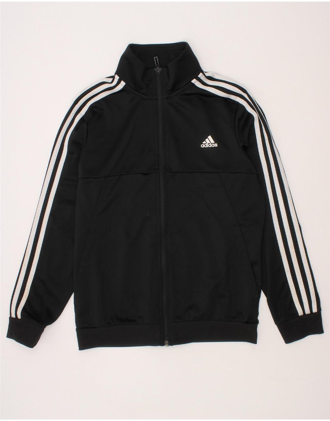 ADIDAS Boys Aeroready Tracksuit Top Jacket 11-12 Years Black Polyester Vintage Adidas and Second-Hand Adidas from Messina Hembry 
