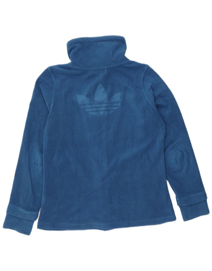 Adidas Γυναικείο Γραφικό Μπουφάν Fleece EU 42 Μεσαίο Μπλε Πολυεστέρας