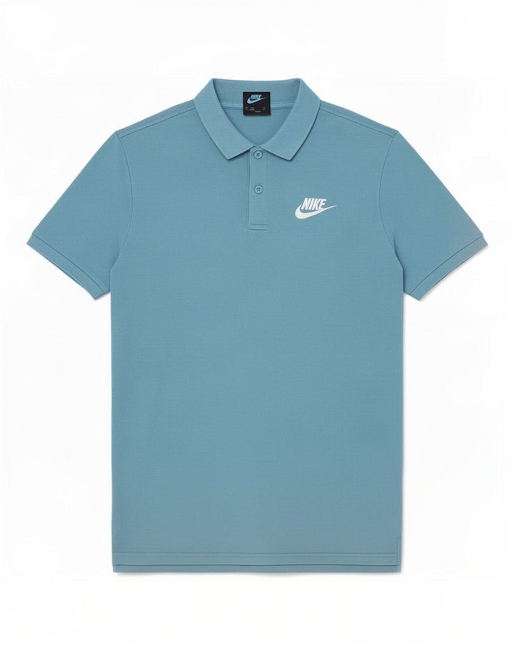 Ανδρικό μπλουζάκι πόλο Nike μεγάλο μπλε βαμβακερό