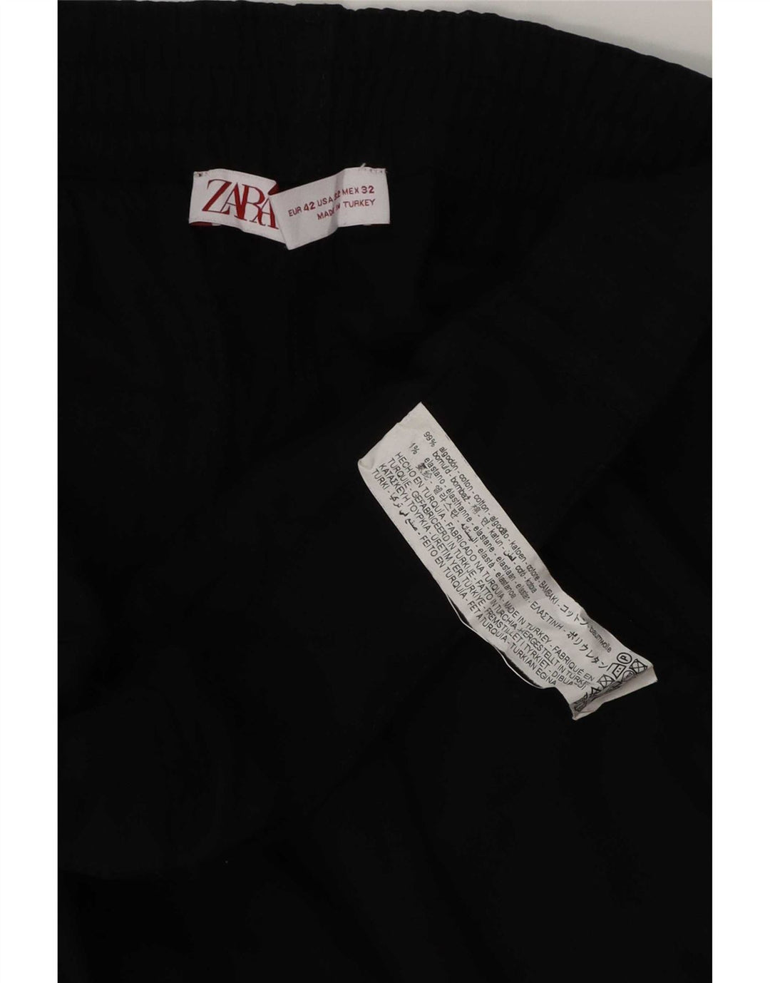 Zara Ανδρικό σορτς Cargo EU 42 Large W32 Μαύρο βαμβακερό
