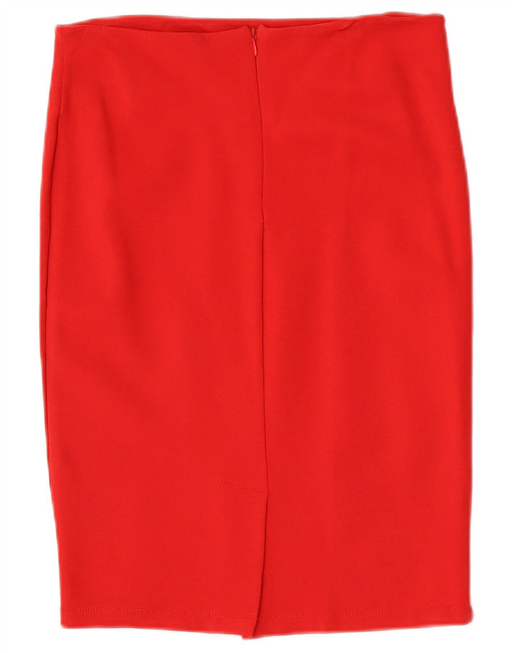 Zara Γυναικεία Pencil Φούστα Μεγάλη W30 Red Viscose