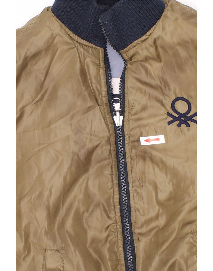 Μπουφάν Benetton Boys Graphic Padded Jacket 7-8 Years Medium Blue Colourblock