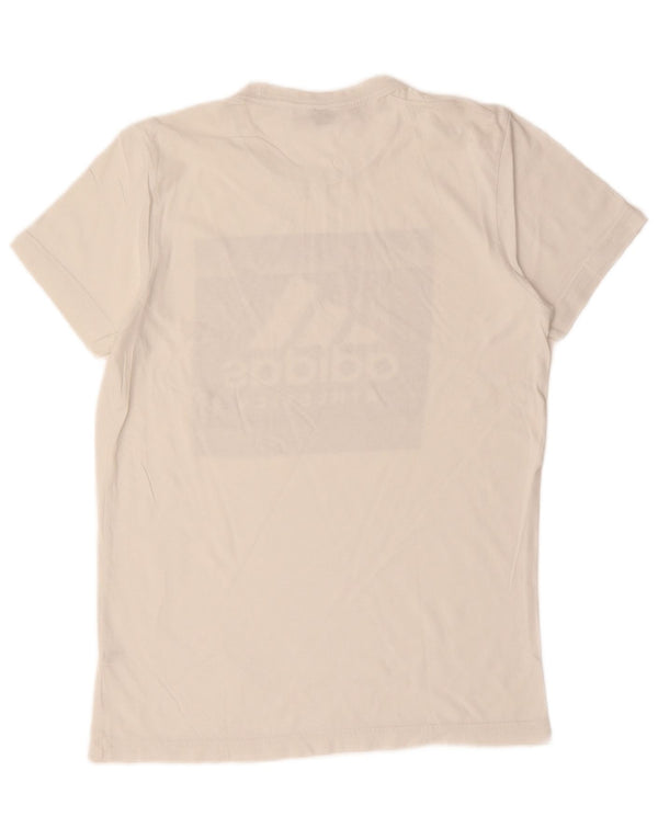 Ανδρικό γραφικό T-Shirt Adidas Top Μικρό λευκό βαμβακερό