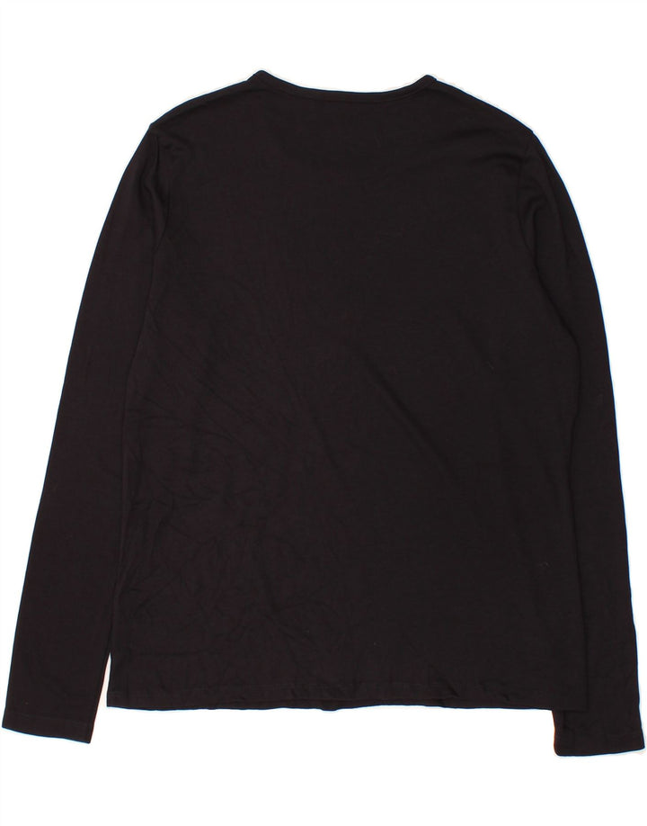 L.L.BEAN Womens Top Long Sleeve UK 16 Large Black Cotton Vintage L.L.Bean and Second-Hand L.L.Bean from Messina Hembry 