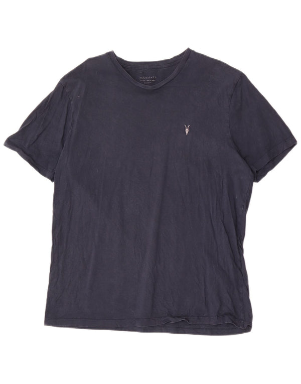 Ανδρικό T-shirt με κανονική εφαρμογή All Saints Top XL Navy Blue Cotton