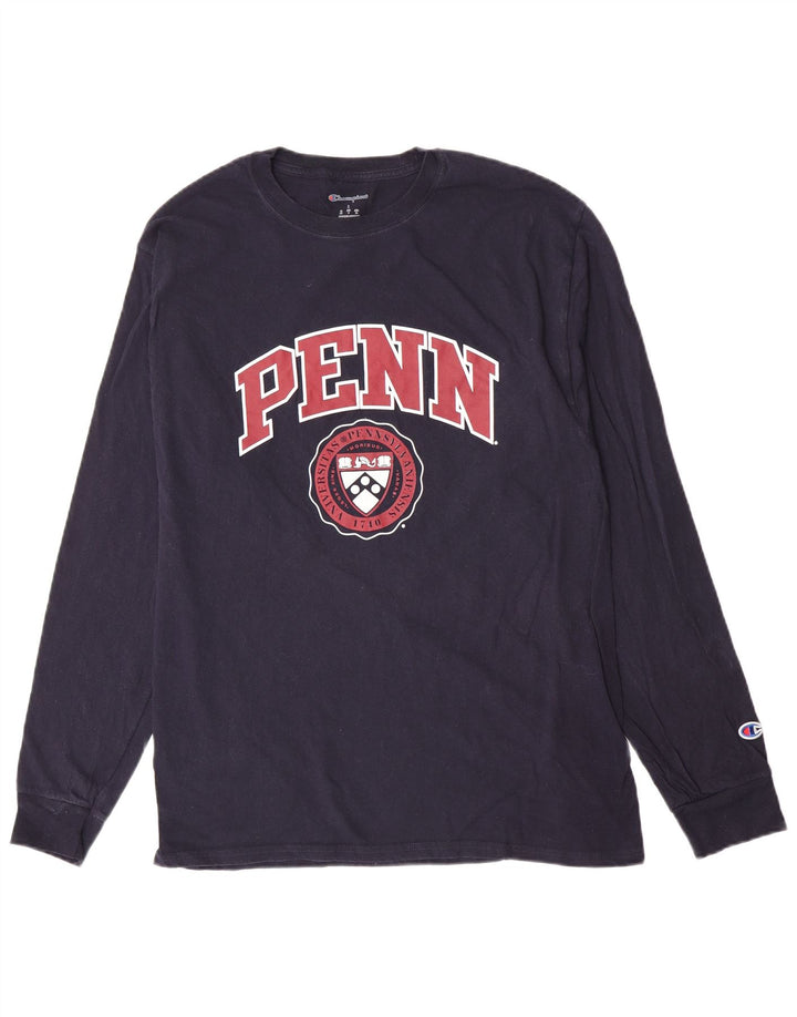 Champion Mens Penn Graphic Top Μακρυμάνικο Large Navy Blue