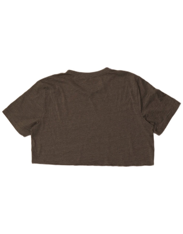 Γυναικείο γραφικό μπλουζάκι Puma Crop Top UK 16 Large Grey Flecked
