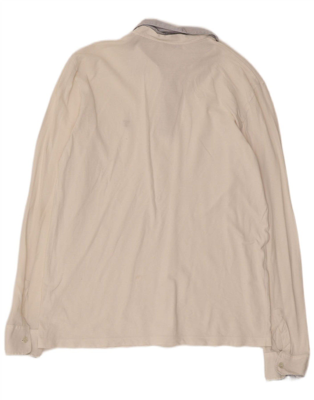 TRUSSARDI Γυναικείο μακρυμάνικο μπλουζάκι ράγκμπι πόλο UK 18 XL λευκό βαμβακερό