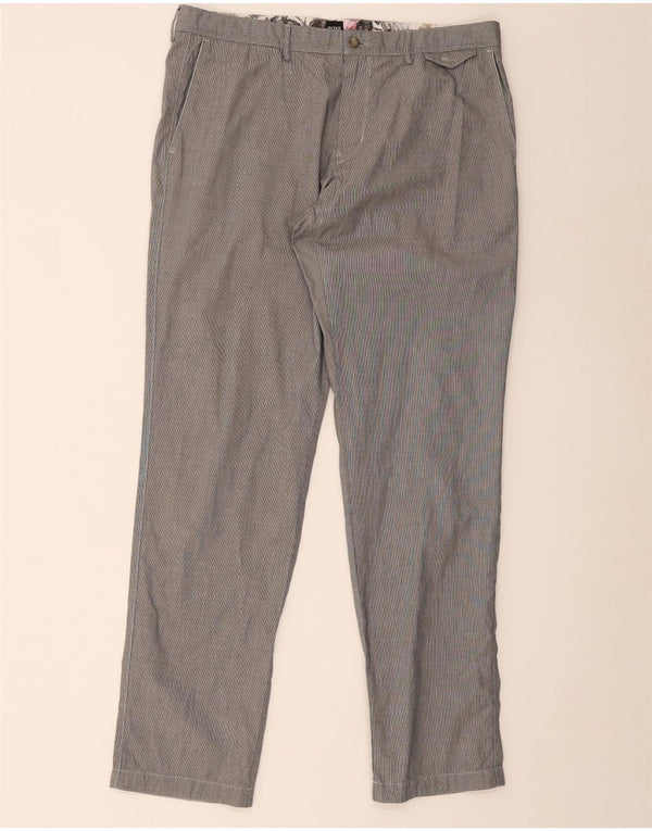 Hugo Boss Ανδρικό παντελόνι Chino με κανονική εφαρμογή IT 52 XL W38 L32 Grey Pinstripe