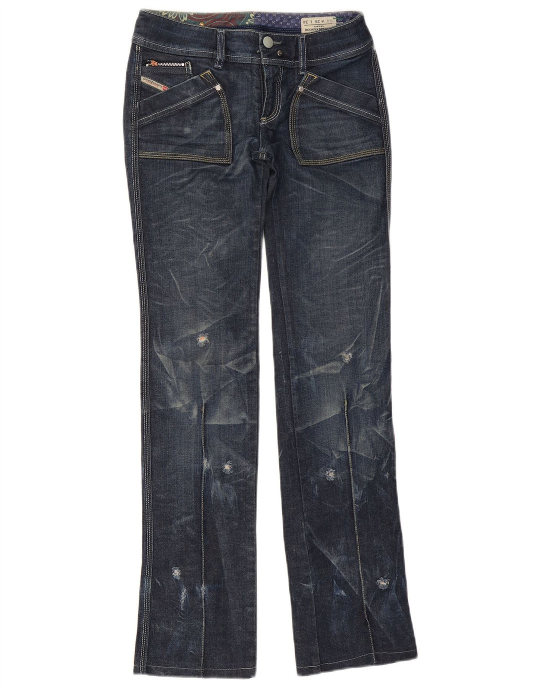 Γυναικεία DIESEL Reckfly Bootcut Jeans W26 L32 Navy Blue Cotton