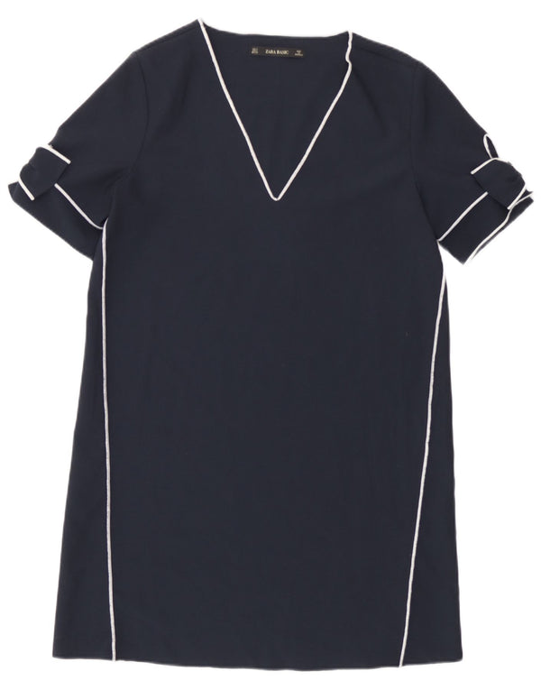 Zara Γυναικείο φόρεμα Shift UK 10 Small Navy Blue