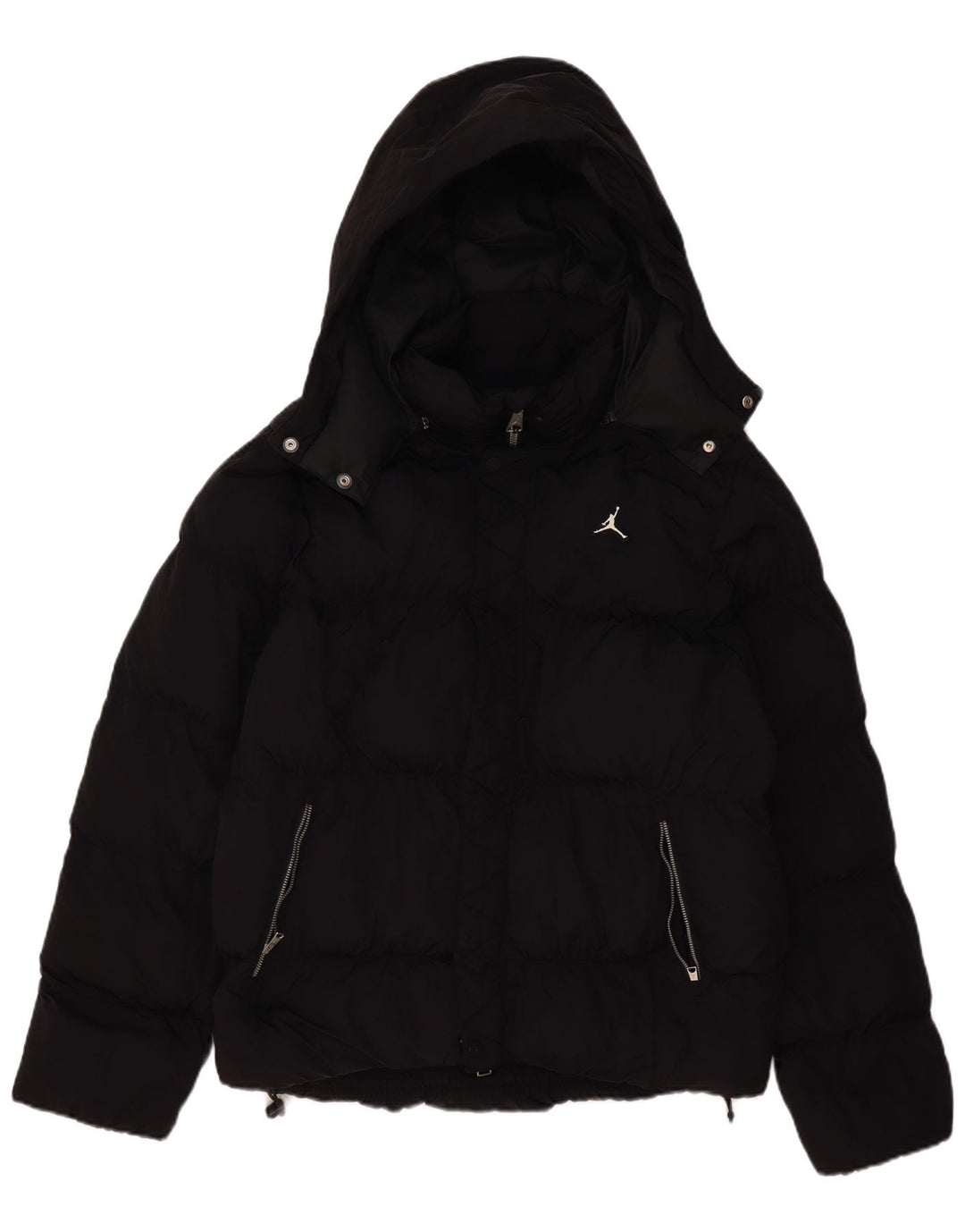 Jordan Ανδρικό μπουφάν με κουκούλα με επένδυση UK 38 μεσαίο μαύρο πολυεστέρα
