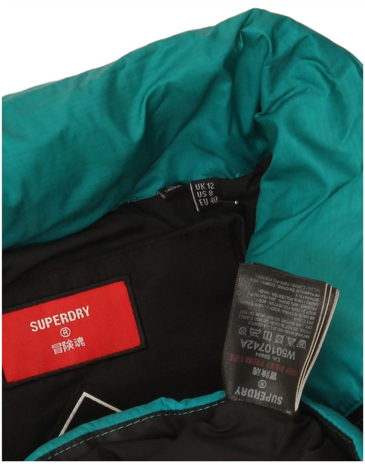 Superdry γυναικείο μπουφάν με επένδυση UK 12 μεσαίου τυρκουάζ χρώματος πολυεστέρας
