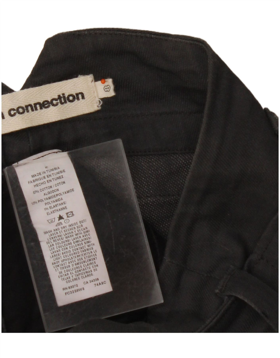 ΓΑΛΛΙΚΗ ΣΥΝΔΕΣΗ Γυναικεία Skinny Casual Παντελόνια UK 8 Small W25 L33 Black