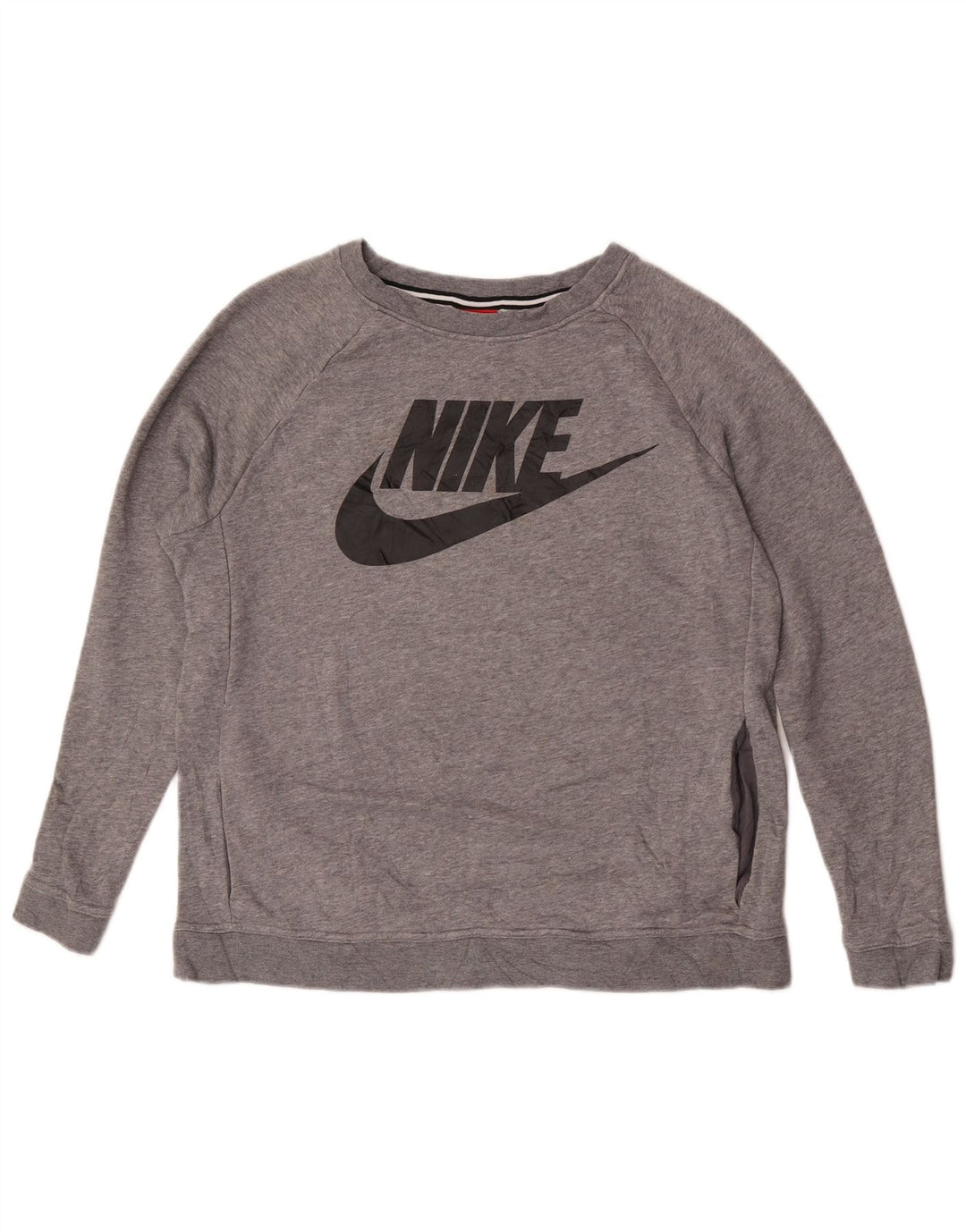 Γυναικείο γραφικό φούτερ Nike Jumper UK 14 Βαμβακερό μεσαίο γκρι