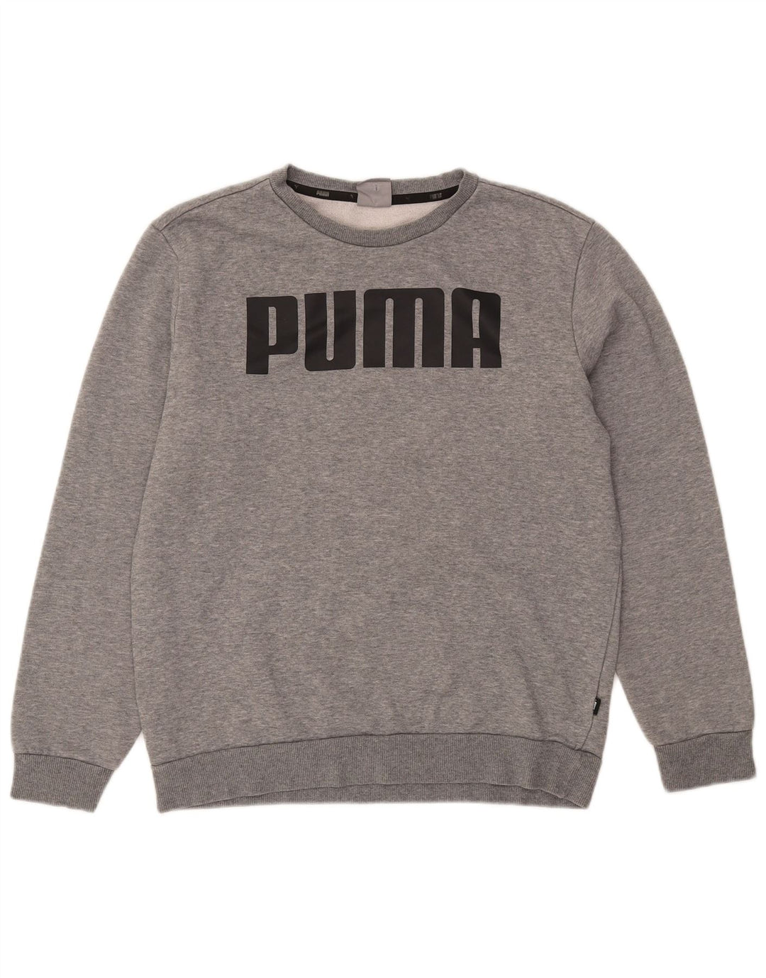 Ανδρικό γραφικό φούτερ Puma, βαμβακερό μεσαίο γκρι