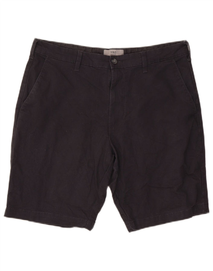 Ανδρικό σορτς Chino Marks & Spencer W34 Large Navy Blue από βαμβάκι