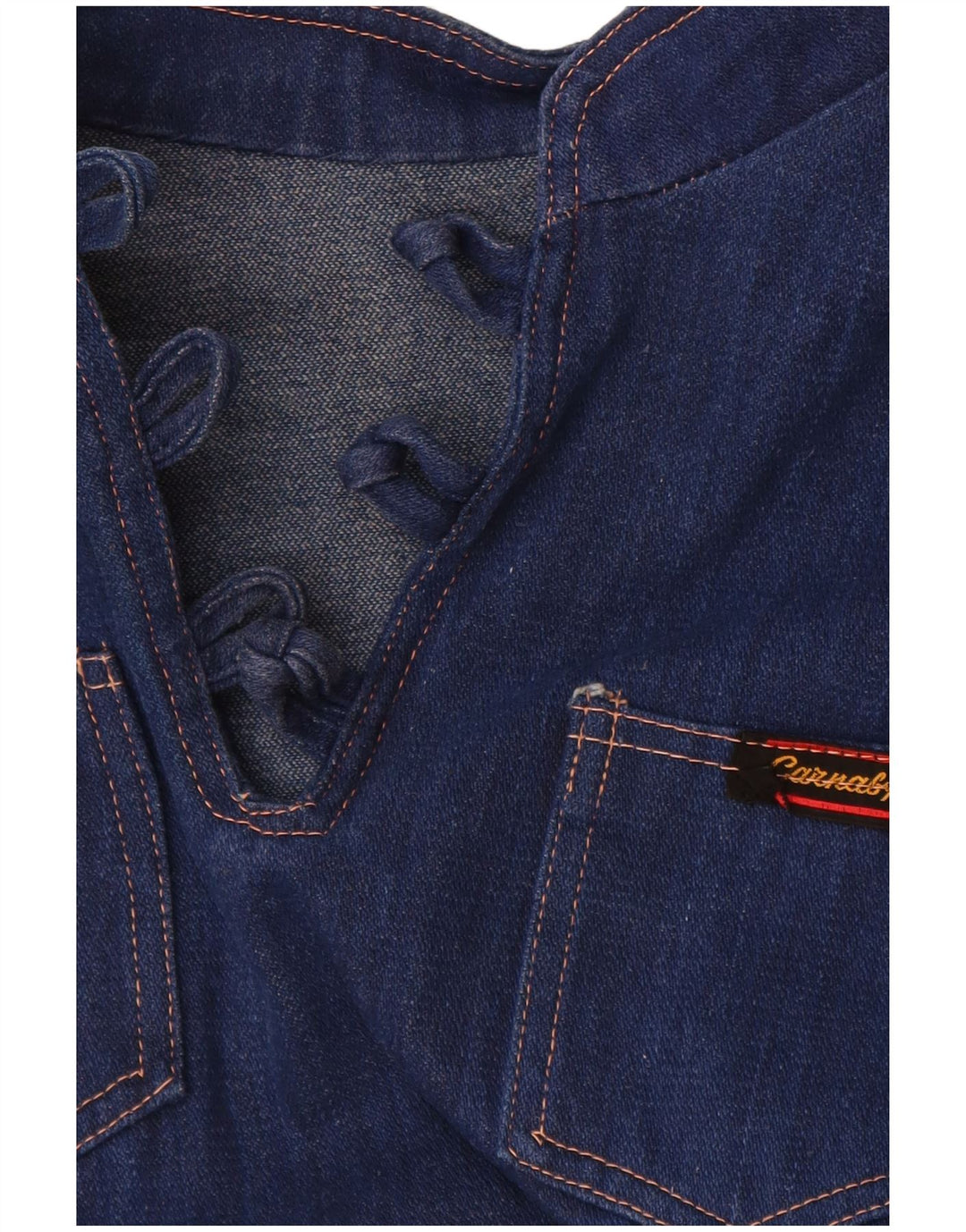 VINTAGE Γυναικείο Τζιν Φόρεμα UK 14 Medium Blue