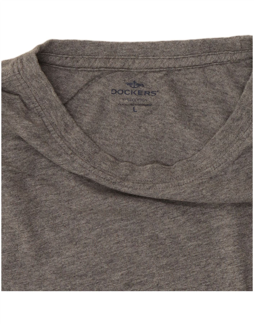 DOCKERS Ανδρικό T-Shirt Top μεγάλο γκρι βαμβακερό