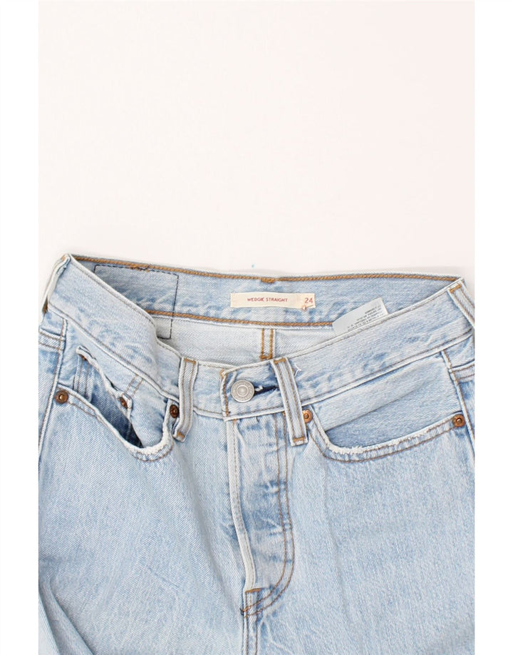 LEVI'S Womens Wedge Straight Jeans W24 L26  Blue Cotton Vintage Levi's and Second-Hand Levi's from Messina Hembry 