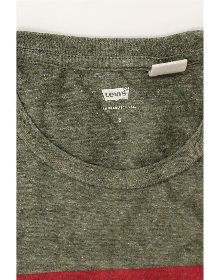 Ανδρικό γραφικό T-Shirt Levi's Top Small Khaki Flecked