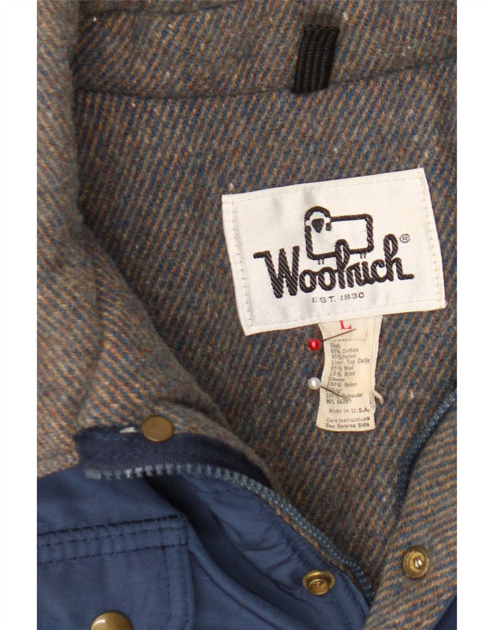 Woolrich Ανδρικό Bomber Jacket UK 40 Large Navy Blue Cotton
