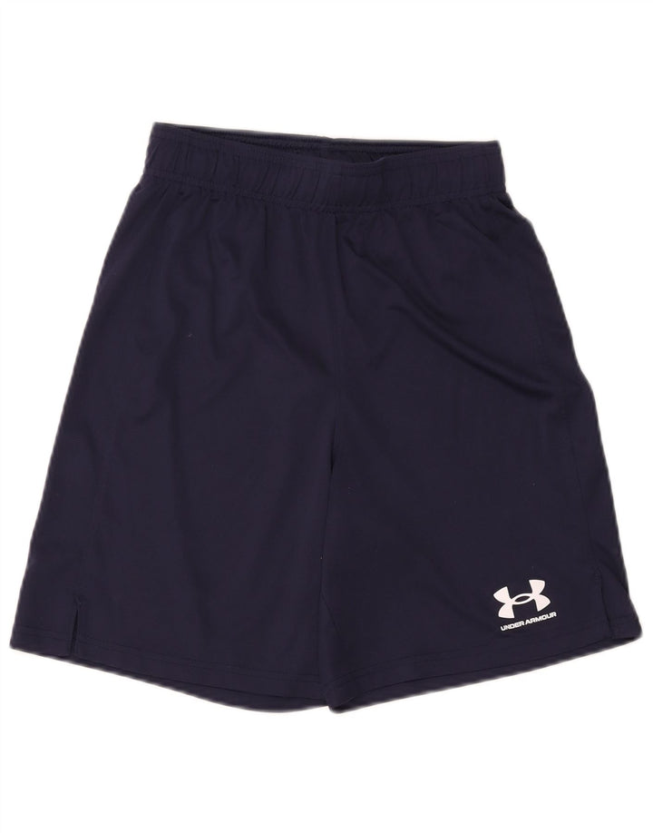 UNDER ARMOUR Mens Sport Shorts Small  Navy Blue Polyester