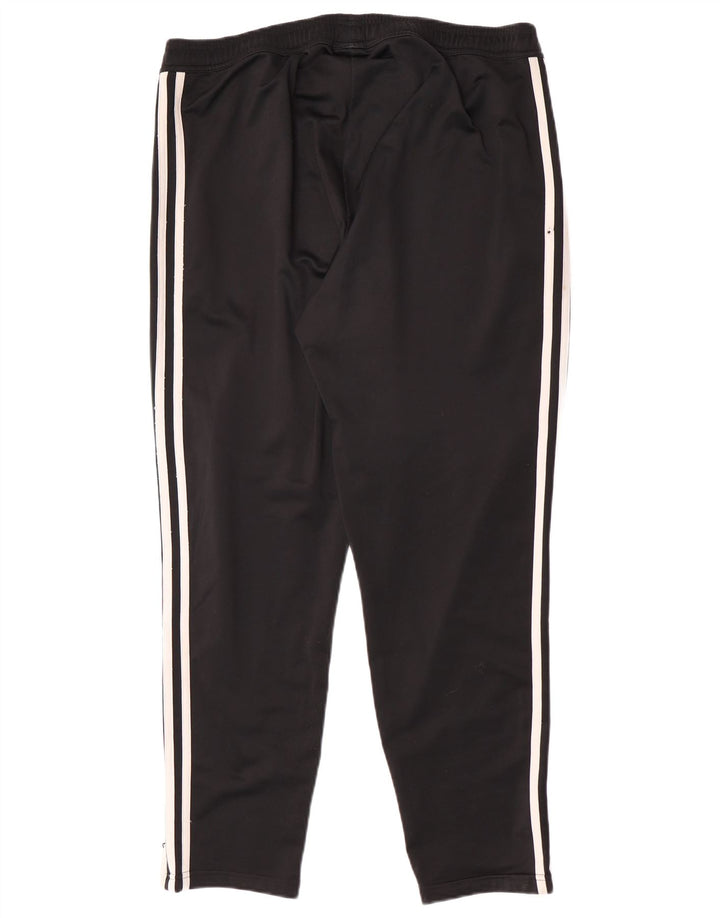 Ανδρική αθλητική φόρμα Adidas Παντελόνι μεγάλο μαύρο ψαροκόκκαλο πολυεστέρα
