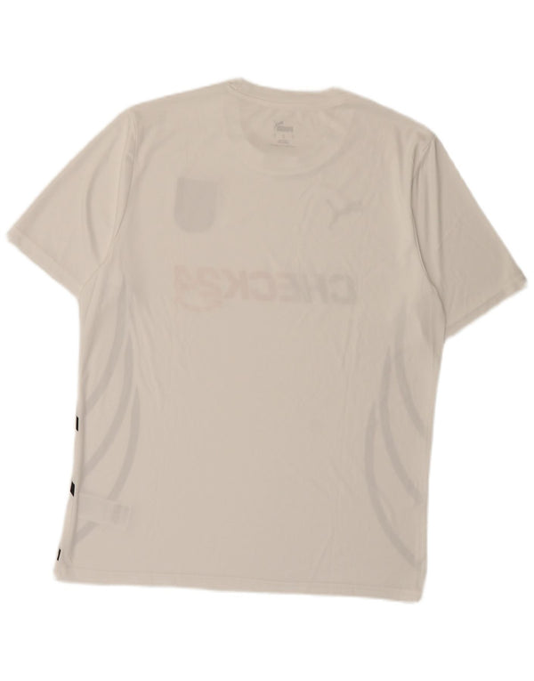 Γραφικό T-Shirt Puma Mens Deutshland Top Large White Polyester