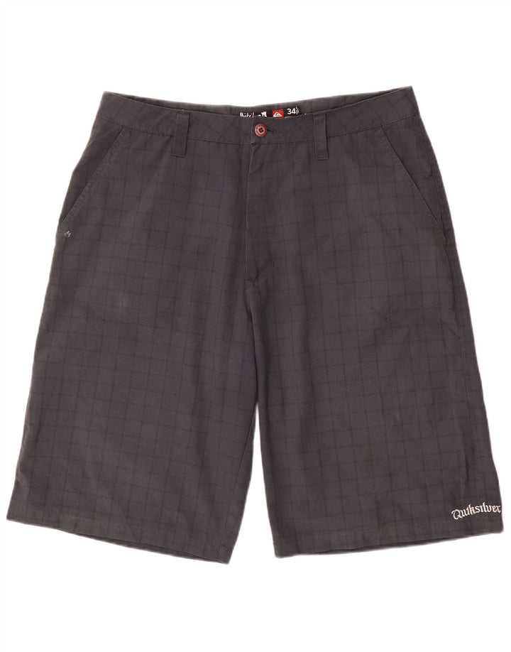 Ανδρικό γραφικό σορτς φορτίου Quiksilver W34 Large Grey Check