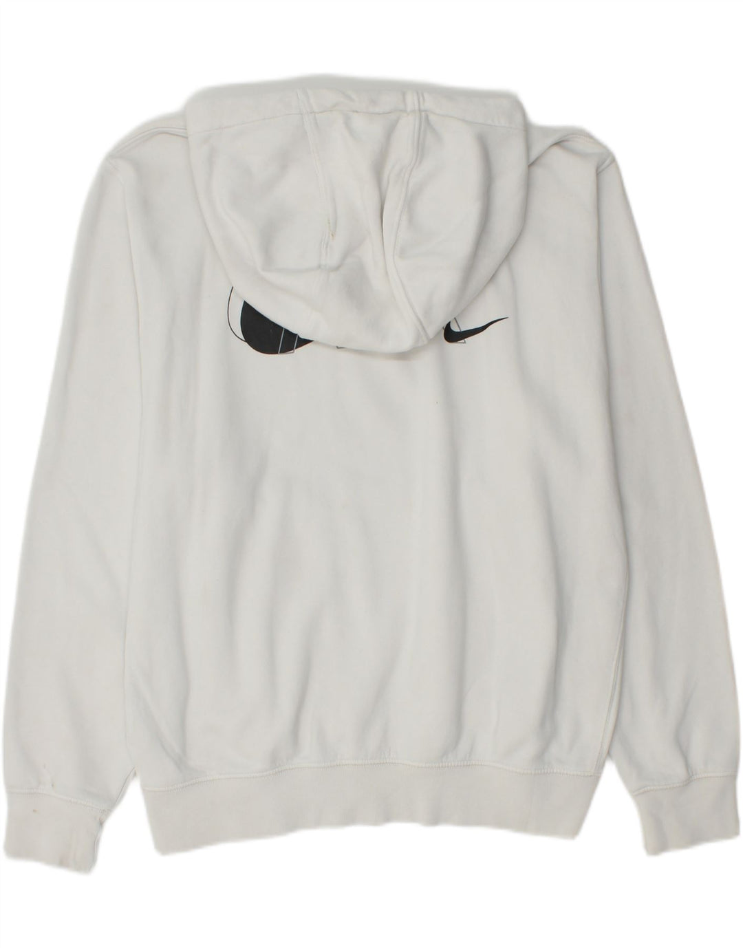 Ανδρικό γραφικό μπλουζάκι με κουκούλα NIKE, μεγάλο λευκό βαμβακερό