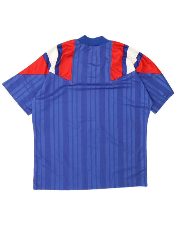 Adidas Mens France Home 1992-1993 Ποδοσφαιρική μπλούζα UK 48/50 XL Blue Sports