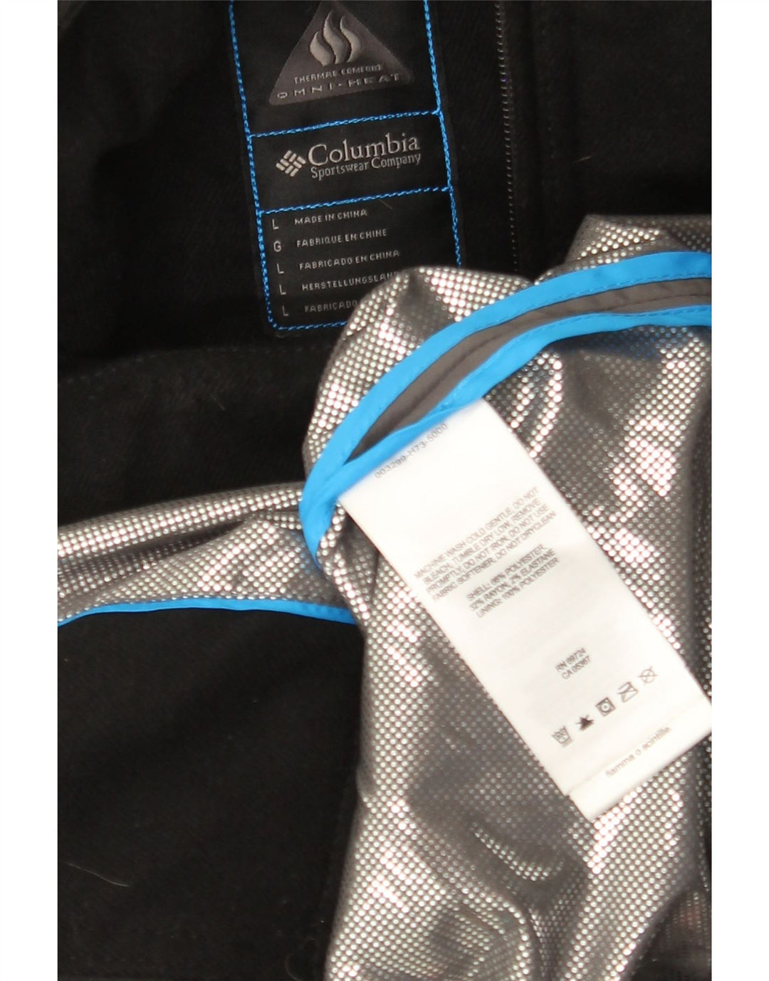 Γυναικεία καμπαρντίνα με κουκούλα COLUMBIA UK 14 μεγάλου μαύρου πολυεστέρα